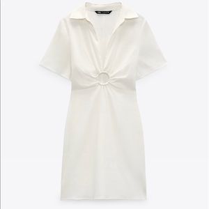 SHORT DRESS WITH METAL RING DETAIL